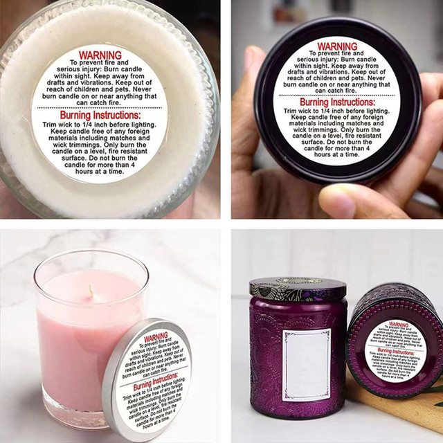Candle Warning Label Requirements  Candle Warning Labels Template - Round  Label - Aliexpress